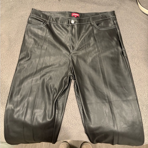 STAUD Elliot Faux-Leather Pants - Picture 3 of 14